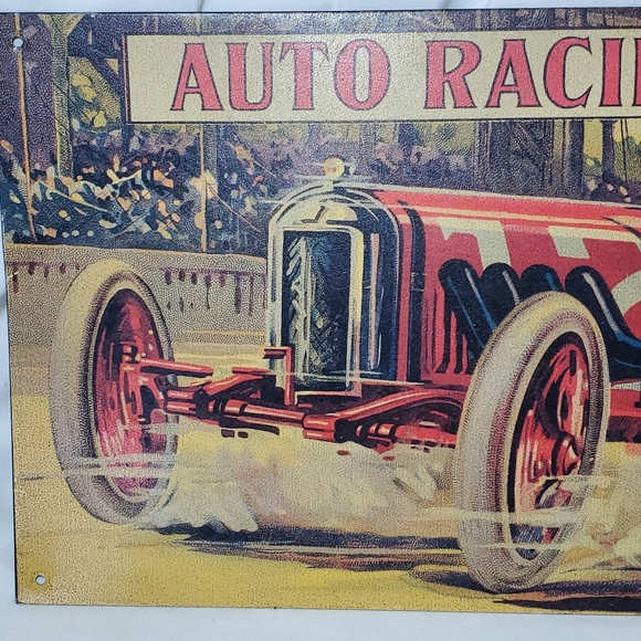 Auto Racing Game Vintage 1995 Retro Car Metal Sign Desperate Enterprises RARE - Picture 2 of 6